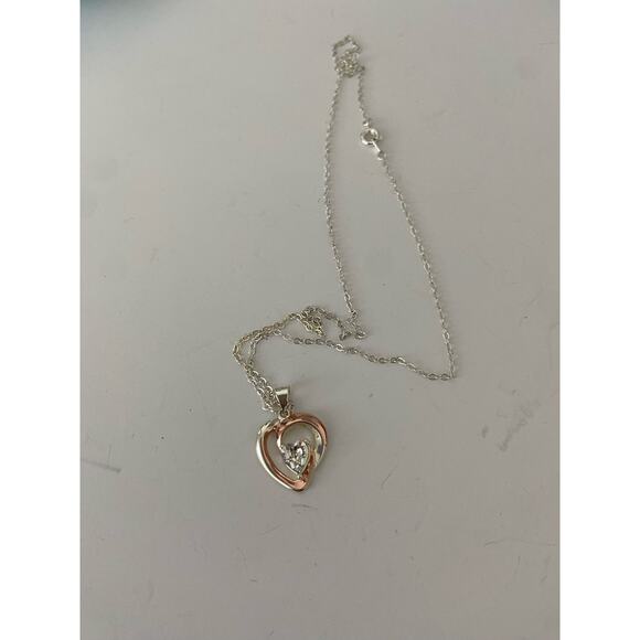crystal heart pendant necklace - Picture 2 of 5